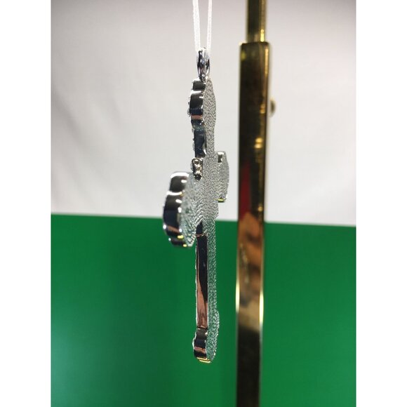 Rhinestone Crystal Cross Pendant Hanging Ornament Religious Gift - Picture 11 of 14